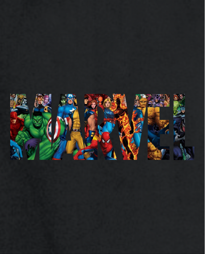 Džemperis Marvel logo herojai